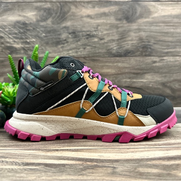 NIB Timberland Garrison Trail Waterproof Mid Hiker Hiking Black Mesh Camo - Picture 7 of 16